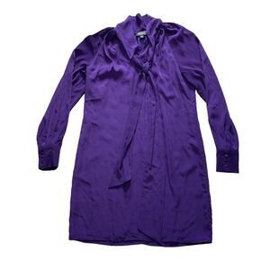 Adrianna Papell Long Sleeve Dress Women’s 6 Purple